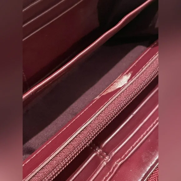 COACH REHAB Project Red and Navy Blue Tote Bag AND Red Patent Long Wallet SET - Picture 13 of 14